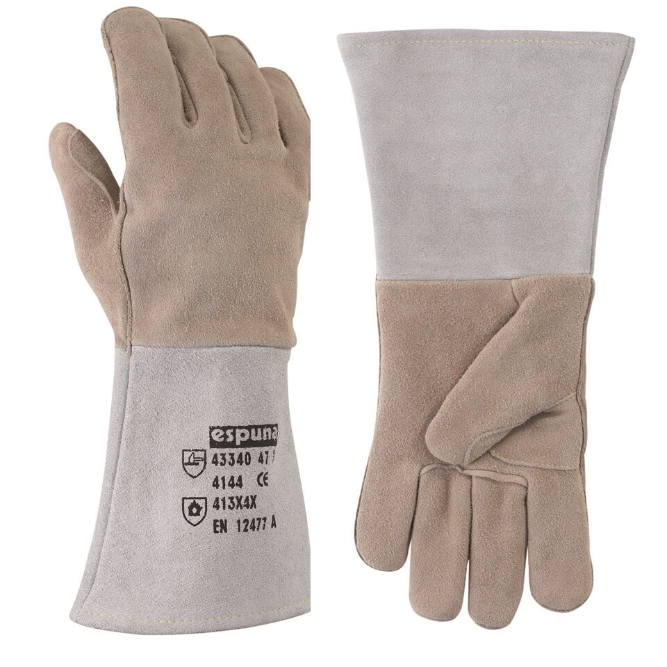 Paire De Gants De Soudeur En Cuir De Vachette - Ambidextre Pour Soudage MIG/MAG