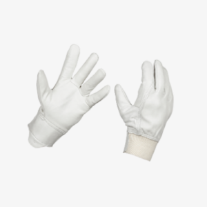 Gant de manutention en cuir bovin naturelle avec poignet élastique