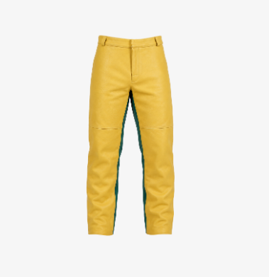 Pantalon de soudeur en cuir fleur bovin et toile ignifugée Proban®