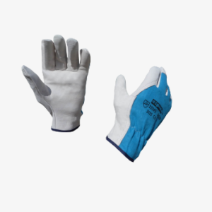 Gant de manutention cuir fleur bovin dos toile coton