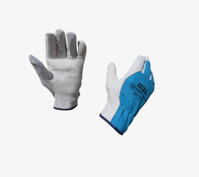 Gant de manutention cuir fleur bovin dos toile coton