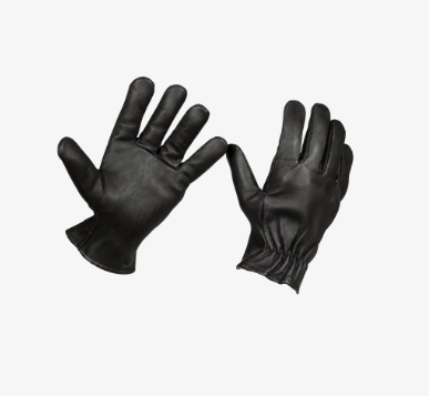 Gant de protection en milieu froid en cuir noir fleur bovin hydrofuge