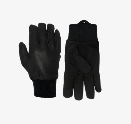 Gant de travail en milieu froid en cuir noir fleur bovin hydrofuge