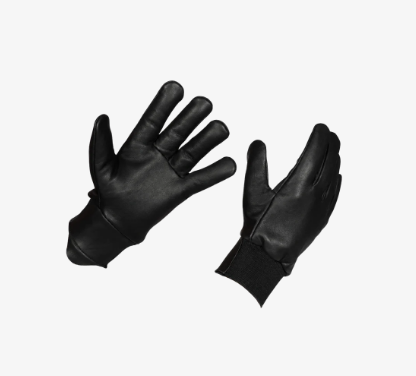 Gant de travail en milieu froid en cuir noir fleur bovin hydrofuge