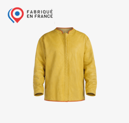 Veste de protection cryogénie en cuir fleur bovin