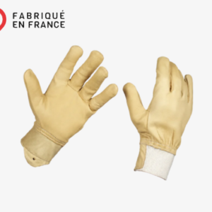 Gant de manutention en cuir bovin hydrofuge (Fabrication Française)